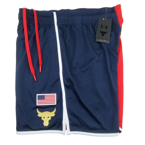 Under Armour Project Rock Training RWB Shorts Mens Size Small NEW - Picture 1 of 12